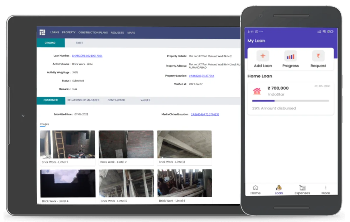HomeHub app and dashboard screens